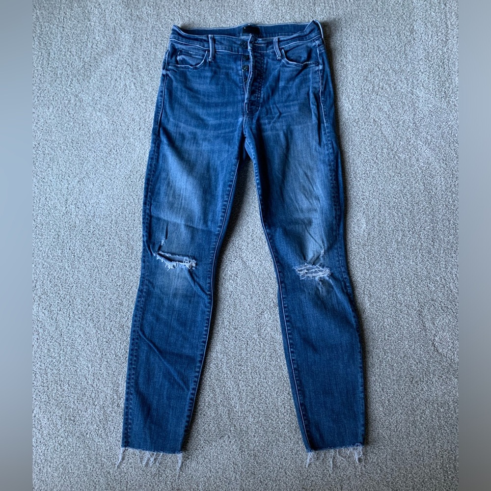Mother Stunner Ankle Fray Jeans